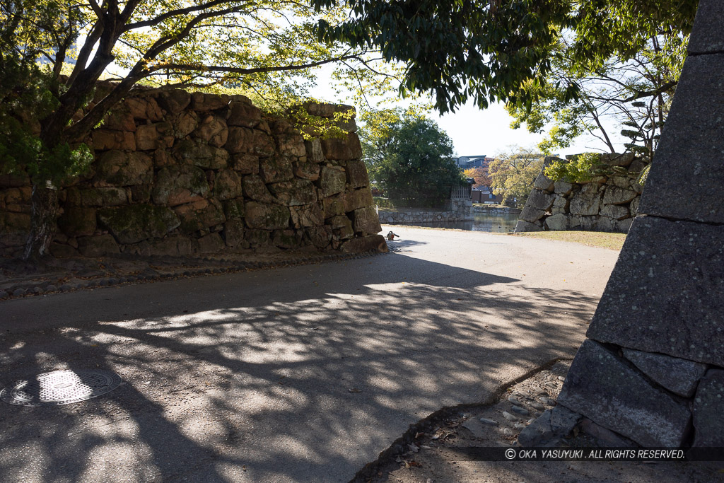 広島城本丸中御門跡