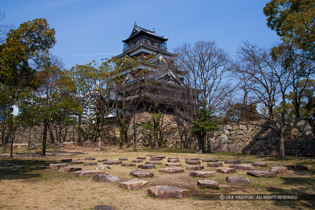 広島城天守礎石