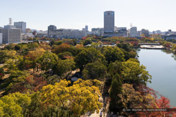 広島城天守閣最上階から南を望む|高解像度画像サイズ:6299 x 4199 pixels|写真番号:5D4A4242|撮影:Canon EOS 5D Mark IV