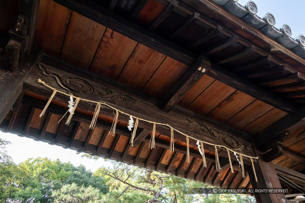 茨木城搦手門の棟木