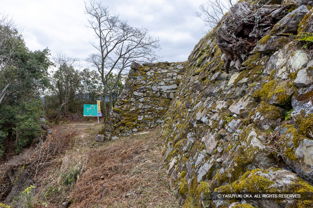 本丸北面石垣・横矢