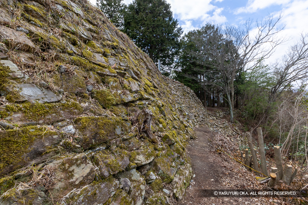 本丸北面石垣・シノギ積み