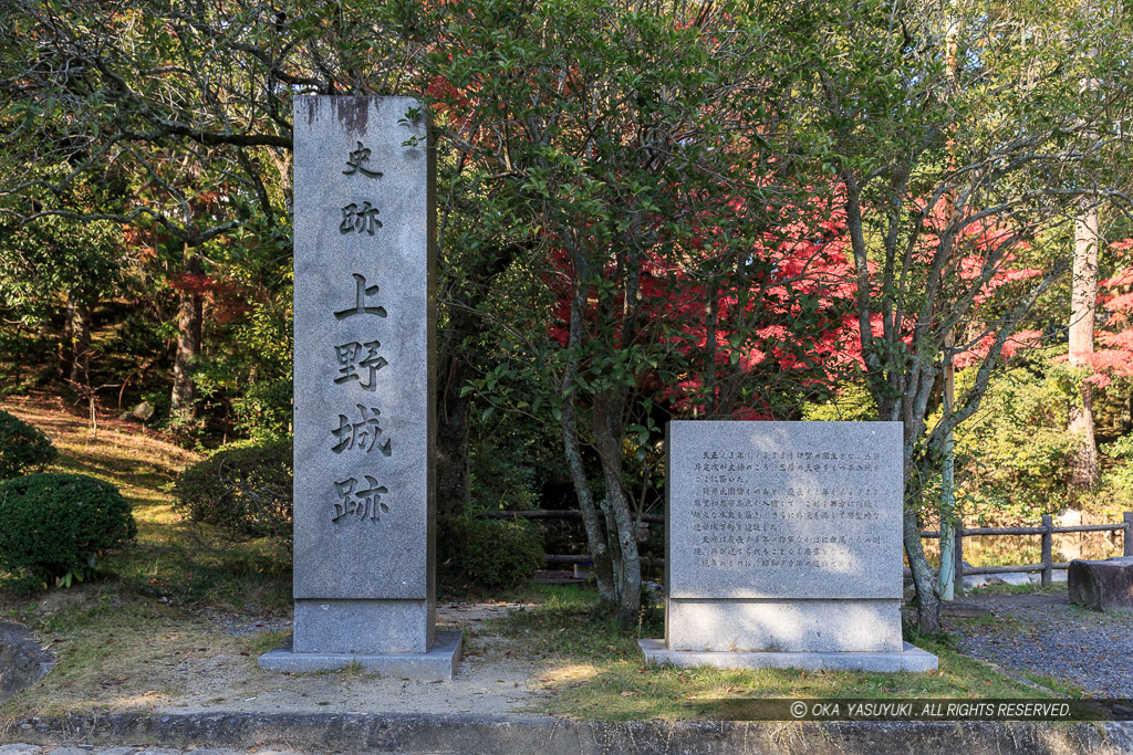 上野城跡石碑