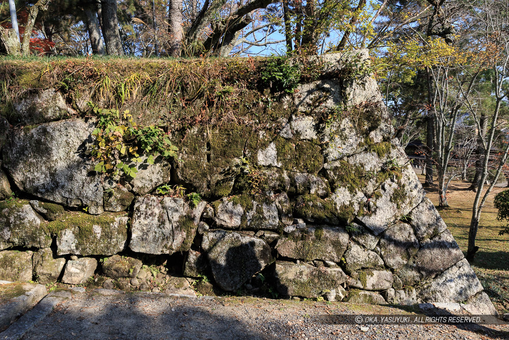 伊賀上野城の本丸表門跡