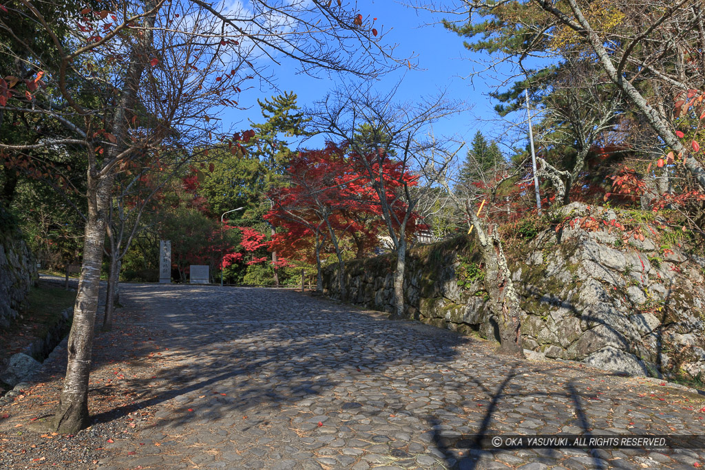 伊賀上野城の本丸表門跡