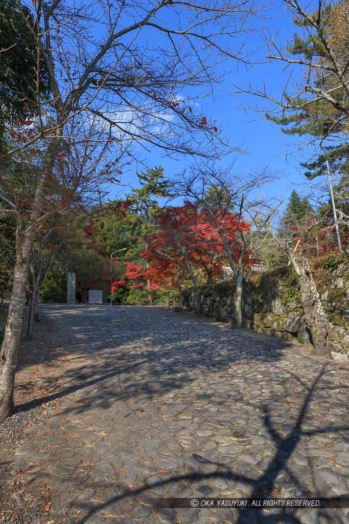伊賀上野城の本丸表門跡