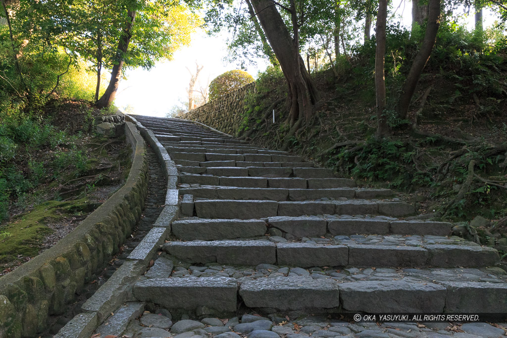 伊賀上野城の北側登城路