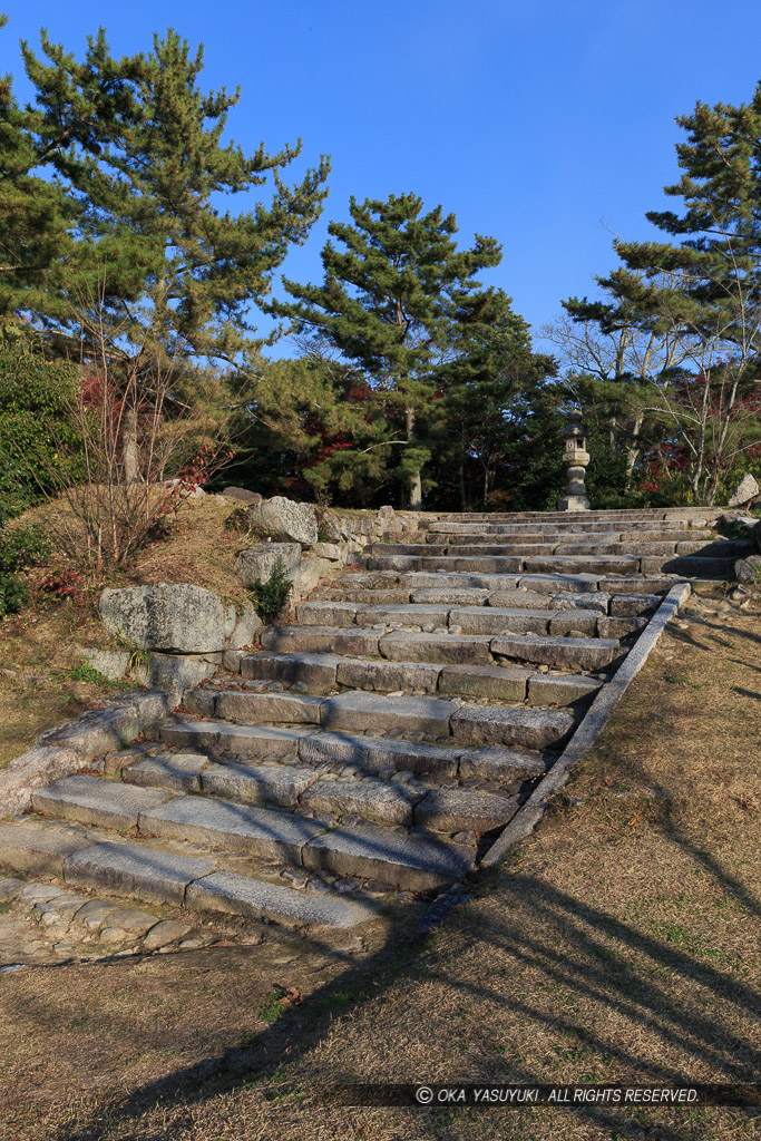 伊賀上野城の城代屋敷跡・虎口