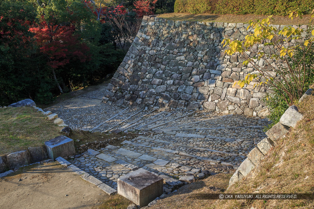 伊賀上野城の城代屋敷跡・虎口