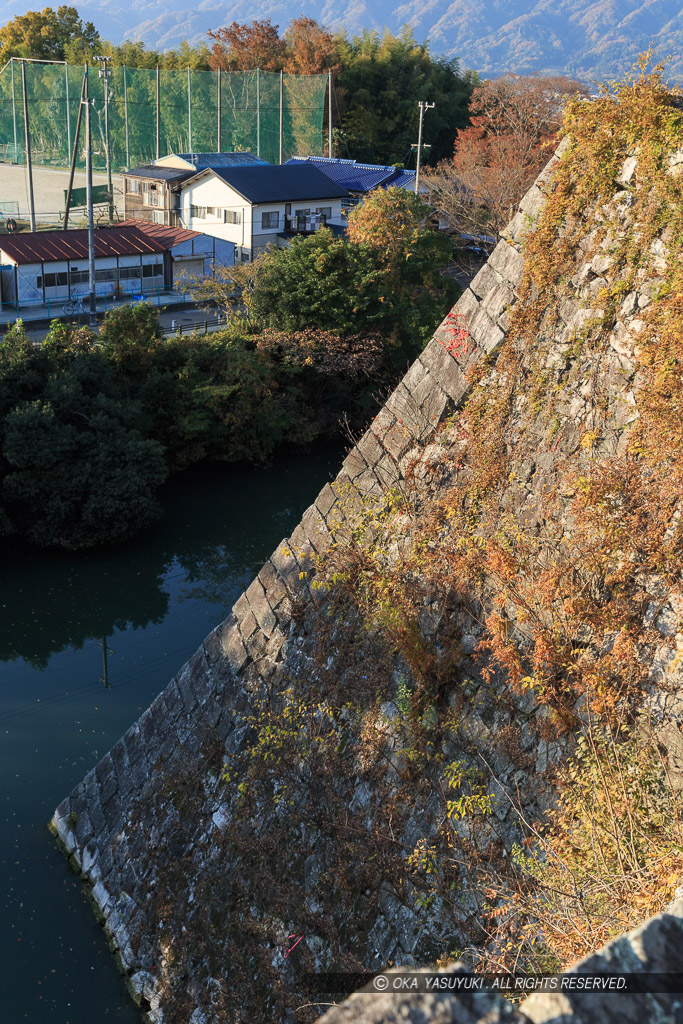 伊賀上野城の高石垣