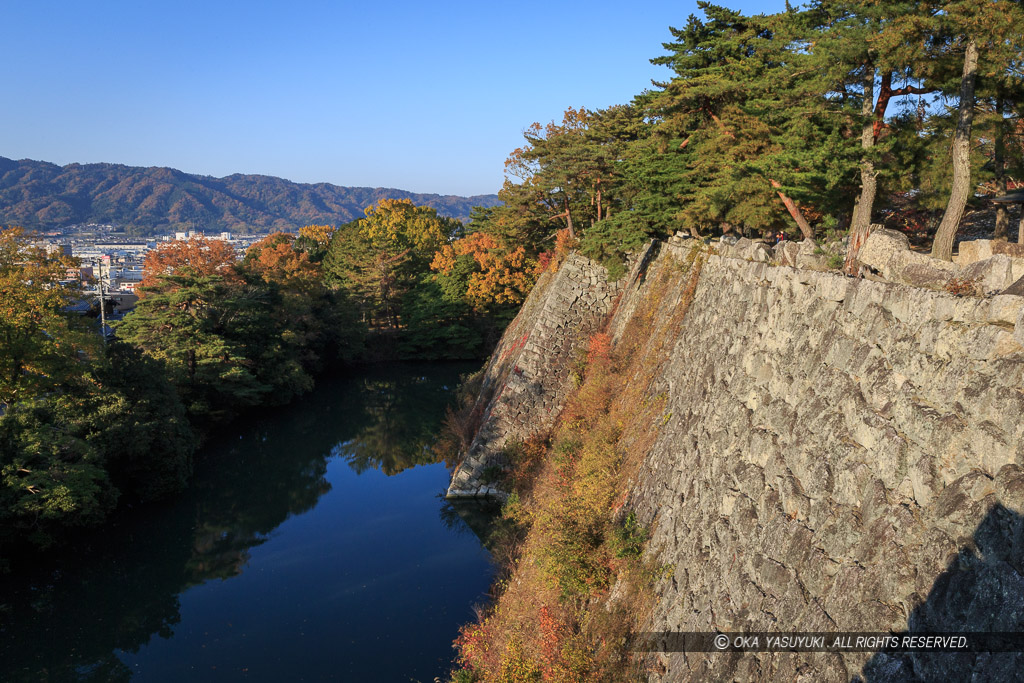 伊賀上野城の高石垣