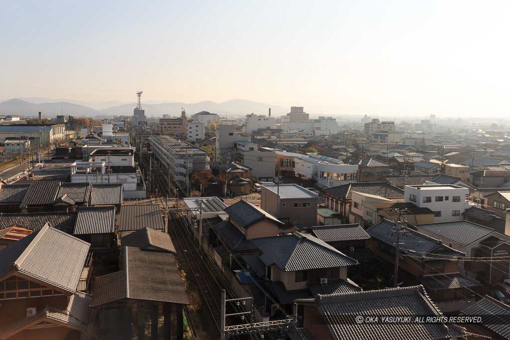 城下町を望む