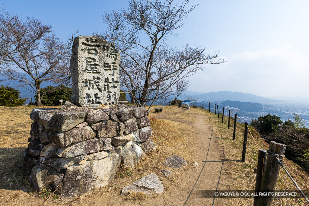 嗚呼壮烈岩屋城址の石碑・本丸跡