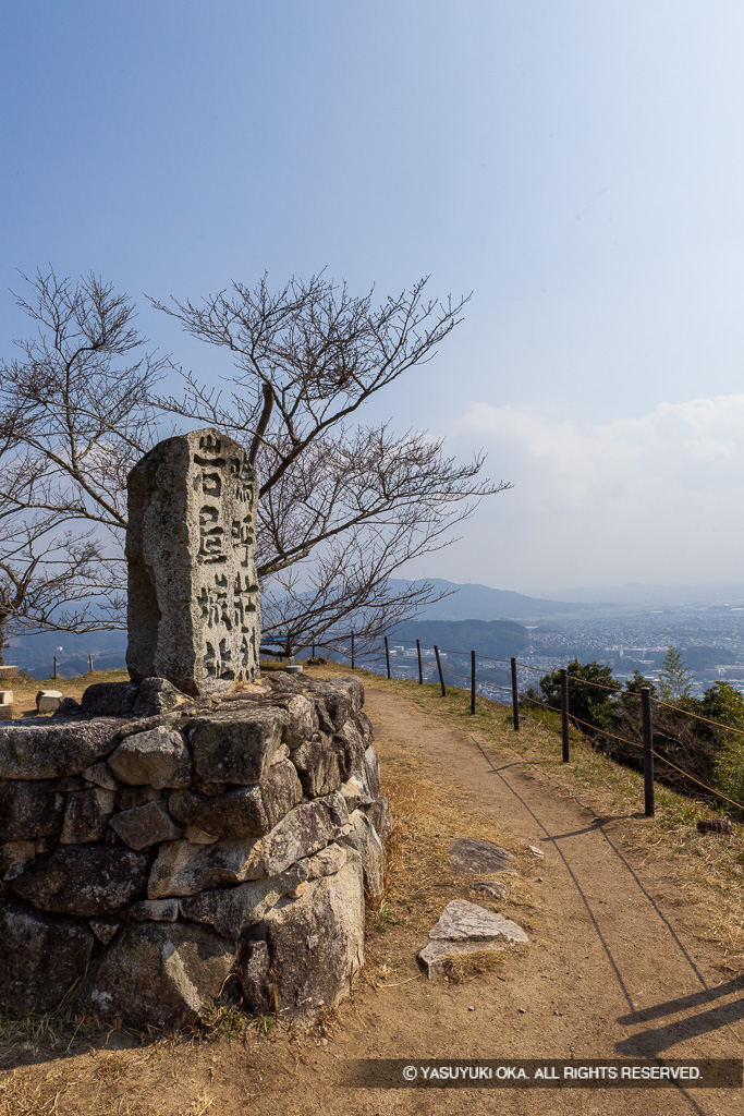 嗚呼壮烈岩屋城址の石碑・本丸跡