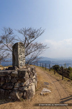 嗚呼壮烈岩屋城址の石碑・本丸跡 | 高解像度画像サイズ：5464 x 8192 pixels | 写真番号：6F1A2772 | 撮影：Canon EOS R5m2