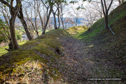 主郭空堀と土塁 | 高解像度画像サイズ：6720 x 4480 pixels | 写真番号：5D4A7999 | 撮影：Canon EOS 5D Mark IV
