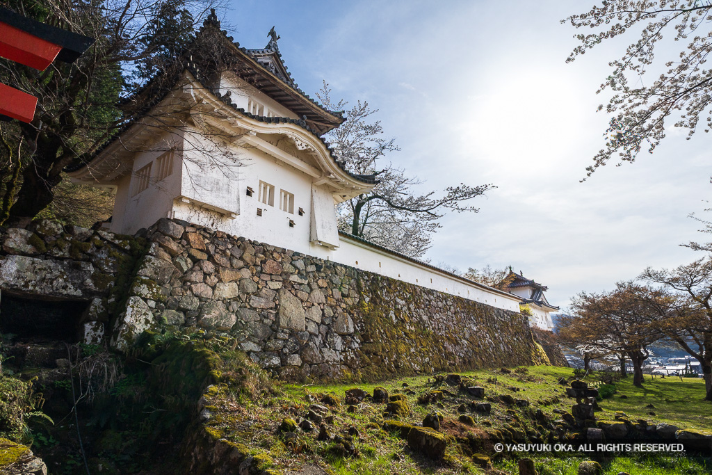 出石城本丸東隅櫓と二の丸庭園跡か