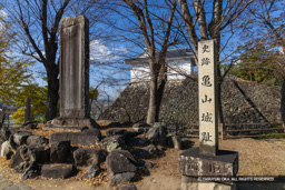 史跡亀山城趾石碑 | 高解像度画像サイズ：8192 x 5464 pixels | 写真番号：344A6543 | 撮影：Canon EOS R5