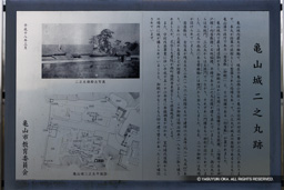 亀山城二之丸跡・歴史解説板 | 高解像度画像サイズ：6439 x 4295 pixels | 写真番号：344A6610 | 撮影：Canon EOS R5