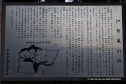 伊勢亀山城・歴史解説板 | 高解像度画像サイズ：7266 x 4846 pixels | 写真番号：344A6626 | 撮影：Canon EOS R5