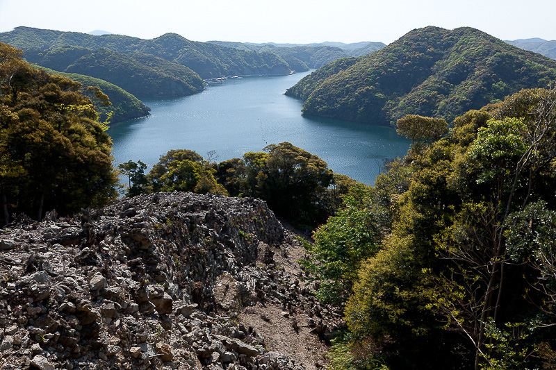 金田城東南角石塁