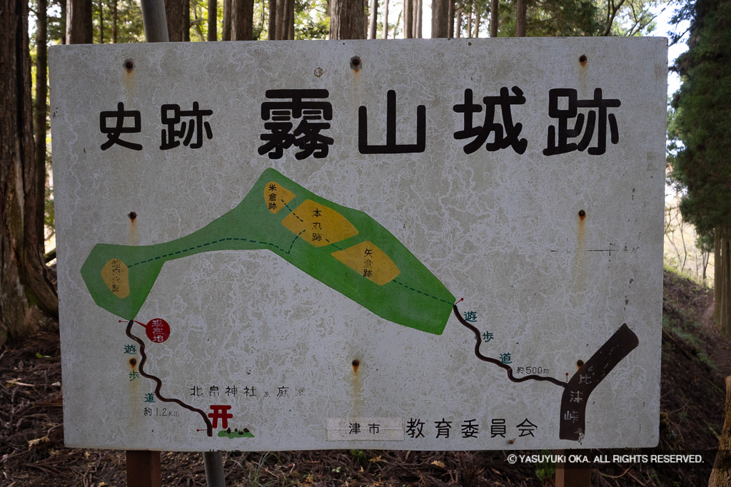 史蹟霧山城跡マップ