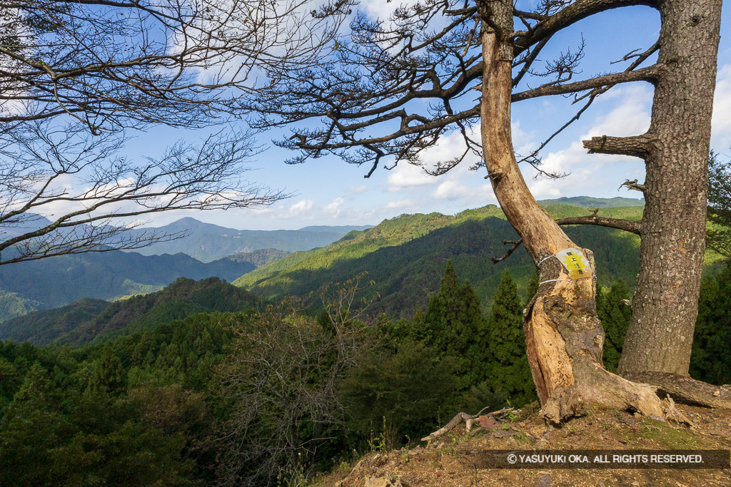 霧山城矢倉跡から西を望む