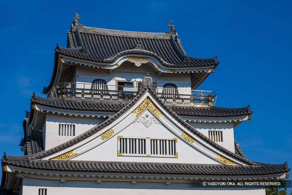 岸和田城の復興天守最上階