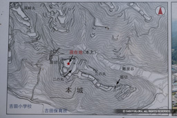 旧本城の縄張図 | 高解像度画像サイズ：6228 x 4154 pixels | 写真番号：6F1A4454 | 撮影：Canon EOS R5m2