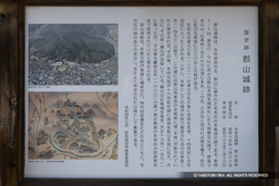 国史跡 郡山城跡の歴史解説板 | 高解像度画像サイズ：5217 x 3480 pixels | 写真番号：6F1A4511 | 撮影：Canon EOS R5m2