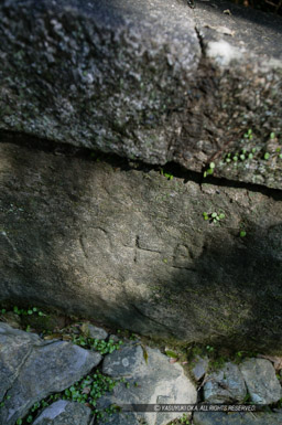 大手道排水溝の石垣刻印｜高解像度画像サイズ：2704 x 4064 pixels｜写真番号：53BS8676｜撮影：Canon EOS-1DS