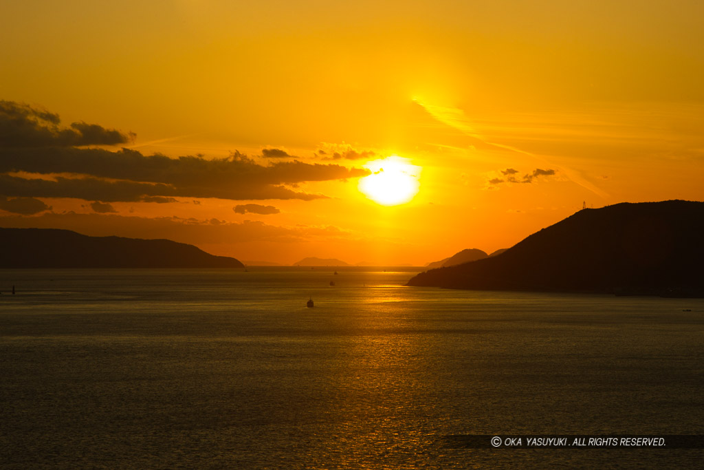 瀬戸内海の夕日