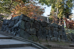 二の丸帯曲輪の登城路監視用石垣｜高解像度画像サイズ：5616 x 3744 pixels｜写真番号：1P3J1561｜撮影：Canon EOS-1Ds Mark III