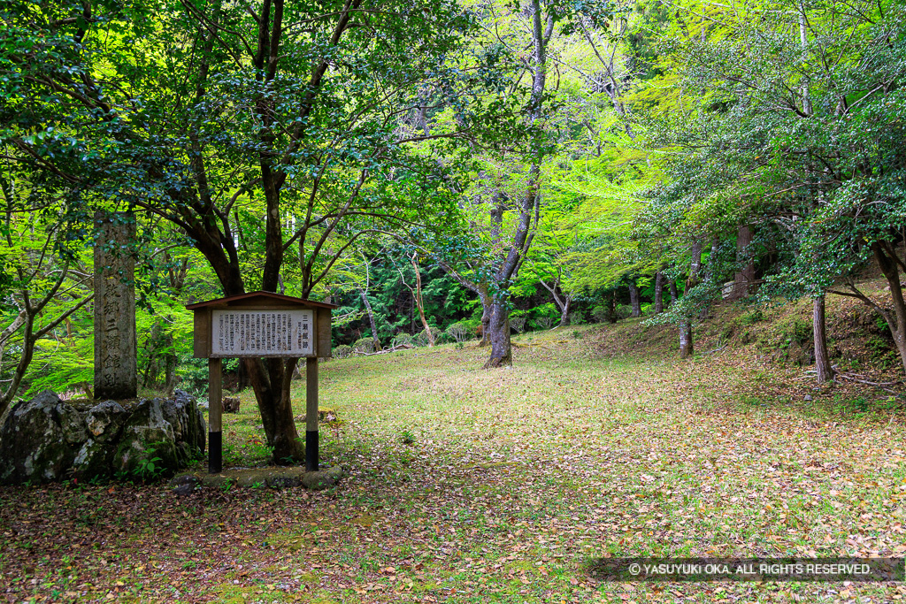 三瀬館跡・階段状の平坦地
