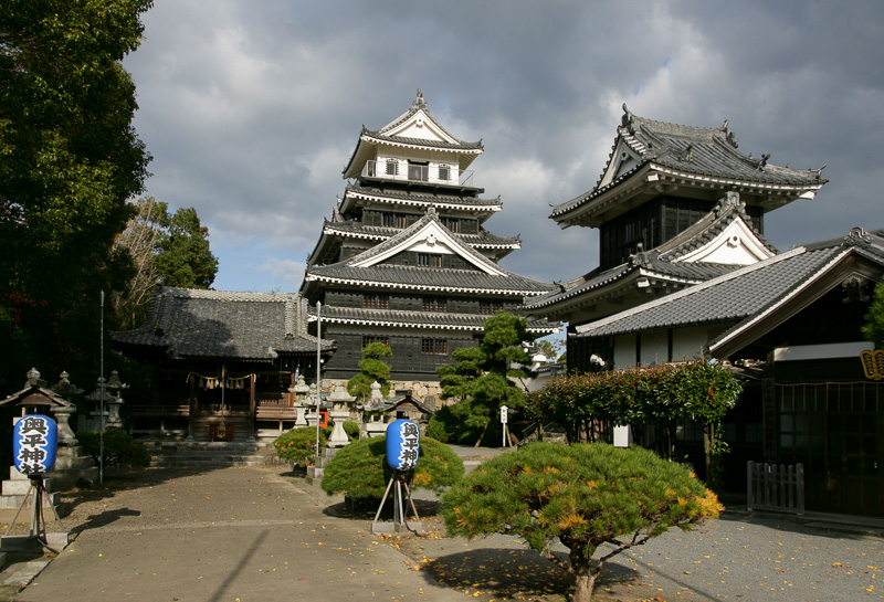 奥平神社と復興天守閣・大鞞櫓