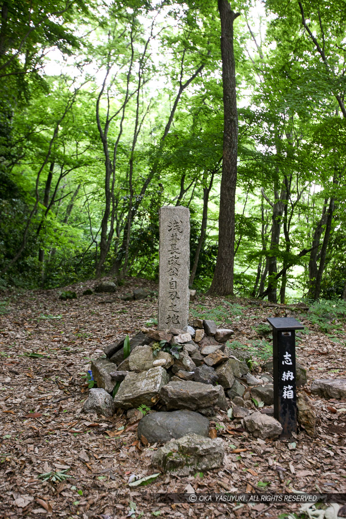 浅井長政自刃の地・小谷城赤尾屋敷跡