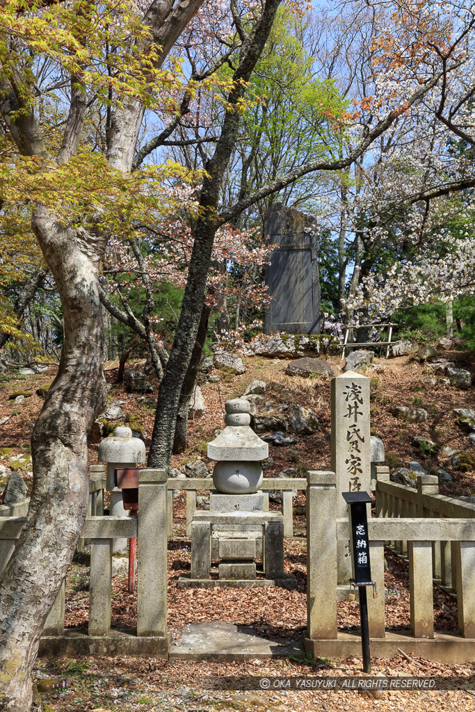 小谷城の浅井氏乃家臣供養塔・桜馬場跡