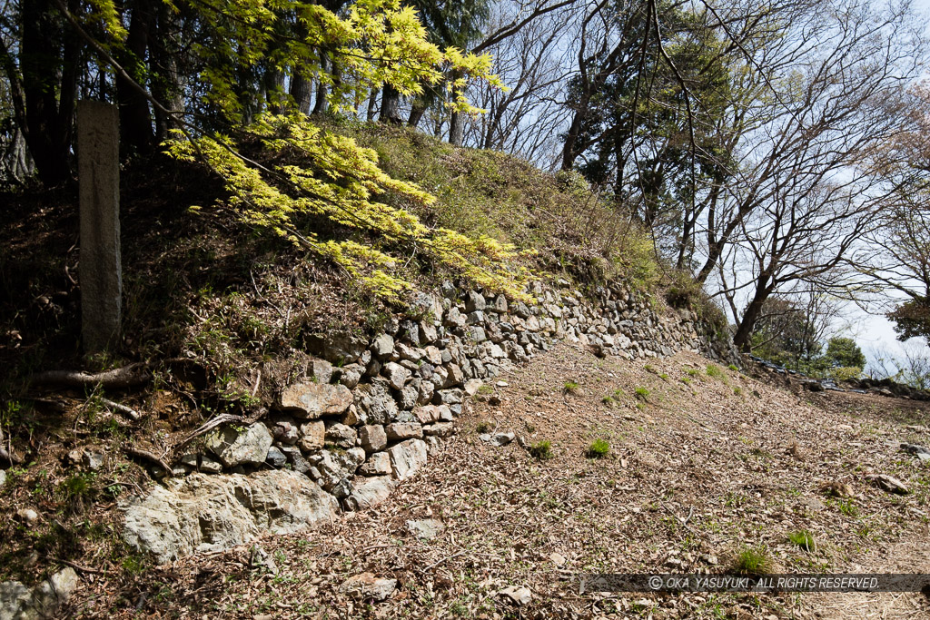 小谷城の本丸石垣