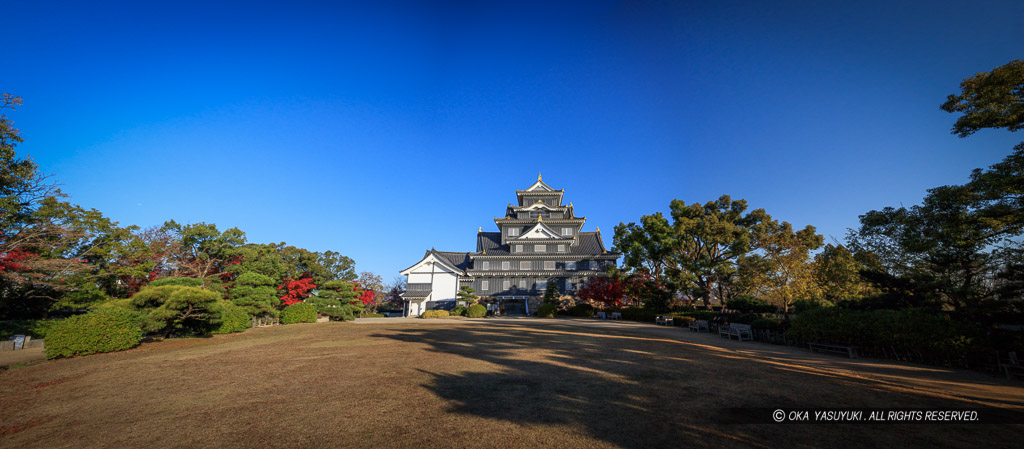 岡山城本段・パノラマ