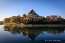 旭川から岡山城天守・秋｜高解像度画像サイズ：8688 x 5792 pixels｜写真番号：5DSA2783｜撮影：Canon EOS 5DS