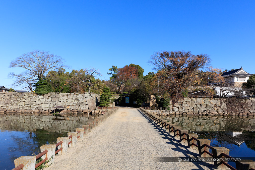 岡山城の目安橋・内下馬門跡