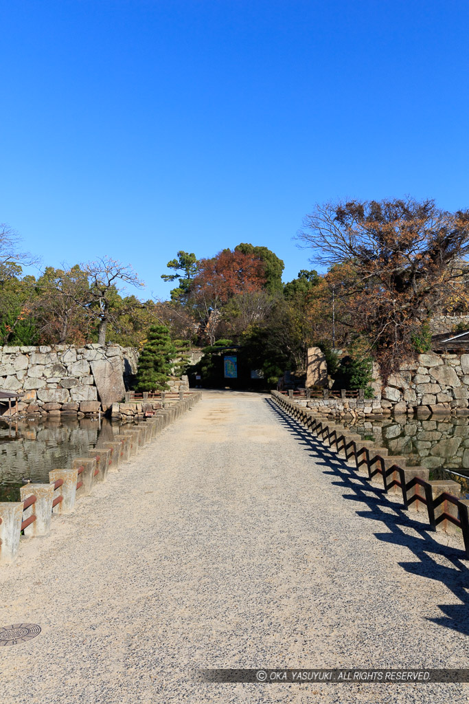 岡山城の目安橋・内下馬門跡