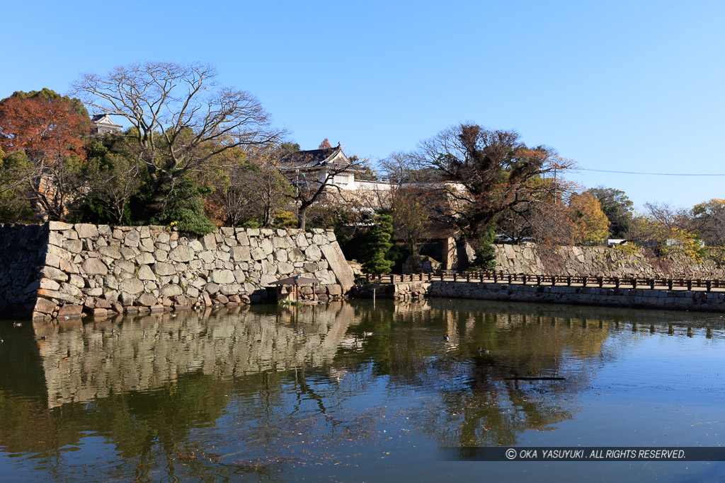 岡山城の目安橋・内下馬門跡