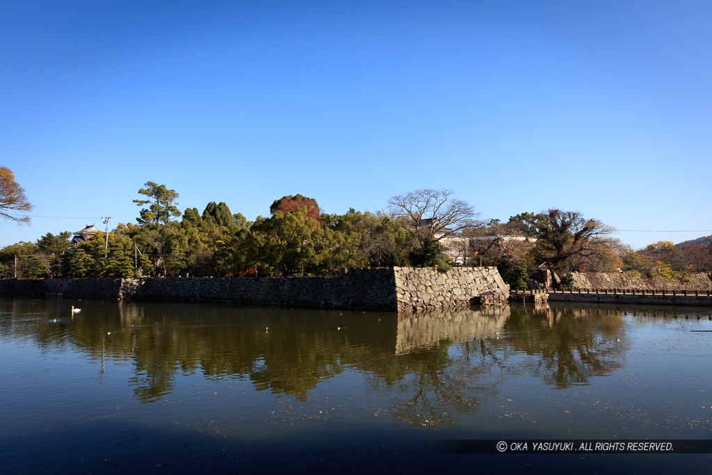 岡山城の目安橋・内下馬門跡