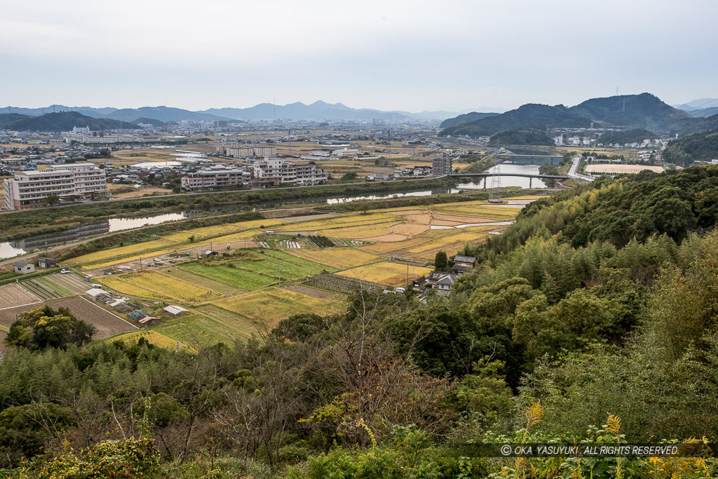 伝厩跡曲輪から国分川を望む