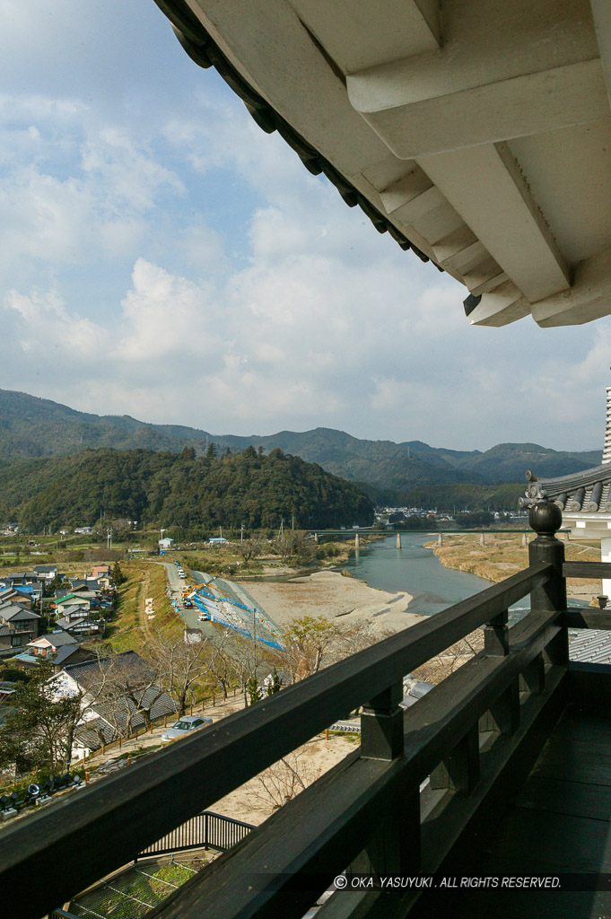 高欄櫓の高欄と肘川