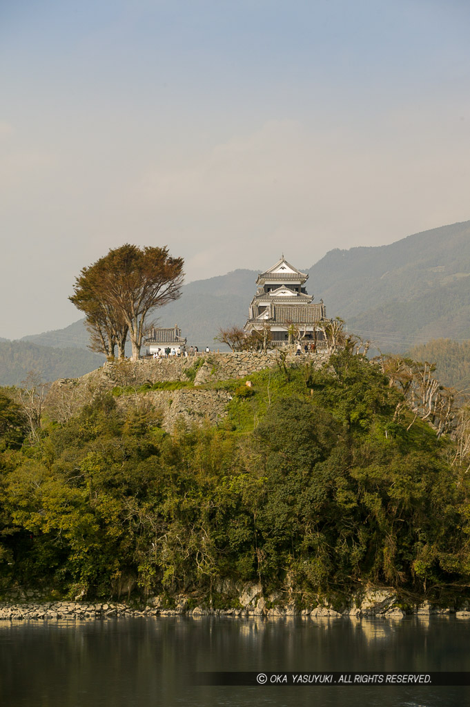 肘川と大洲城