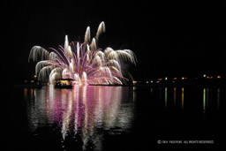 大洲の肱川の花火｜高解像度画像サイズ：3072 x 2048 pixels｜写真番号：228-2853_IMG｜撮影：Canon EOS D60