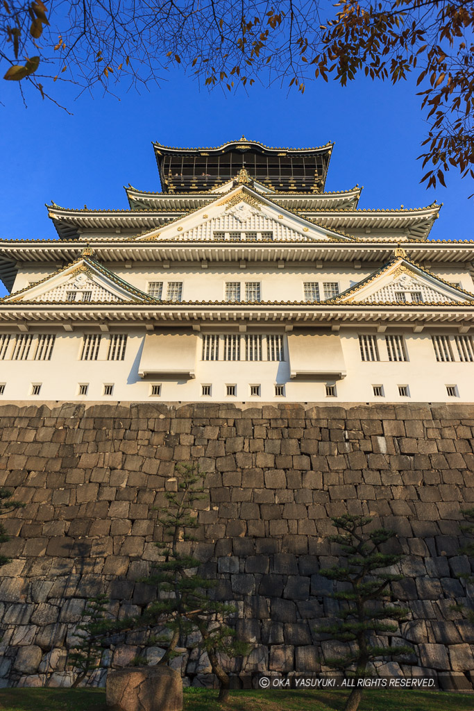 大阪城天守閣西面・秋