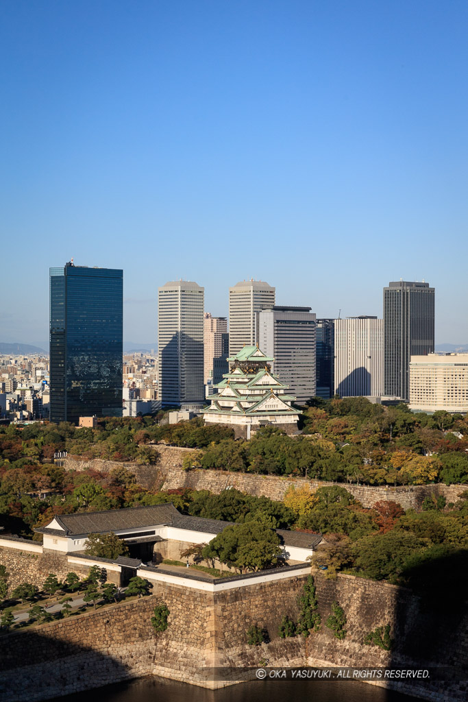 大阪歴史博物館から望む大阪城天守閣